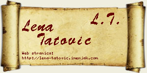 Lena Tatović vizit kartica
